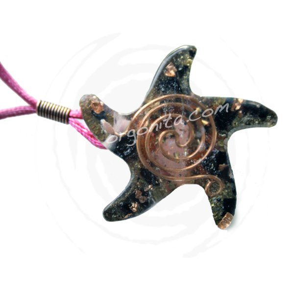 Colgante de Orgonite con Cuarzo Rosa y Rodonite