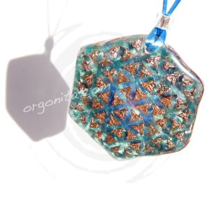 FLOR DE LA VIDA - Colgante de Orgonite 3640