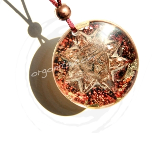 Colgante de Orgonite 3790 - DIOS SOL y FLOR DE LA VIDA