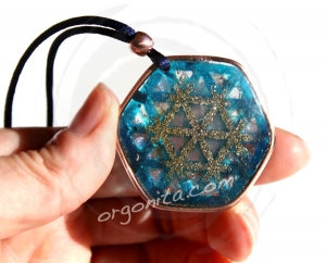 Colgante de Orgonite 3900 - FLOR DE LA VIDA