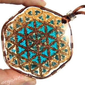 Colgante de Orgonite 4260 - FLOR DE LA VIDA