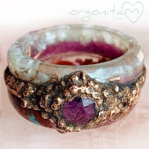 AMATISTA - ANILLO Orgonita 3695 - T16