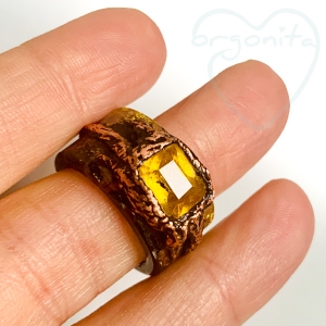 CITRINO - ANILLO Orgonita 5433 - T18