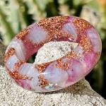 CALCEDONIA - ANILLO Orgonita 7777 - T19 - PIEZA UNICA