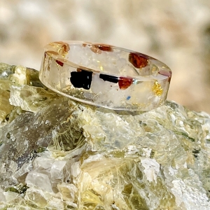 GRANATE - ANILLO Orgonita 3663 - T19 - PIEZA UNICA