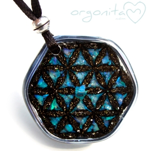 FLOR DE LA VIDA - Colgante de Orgonite 5122