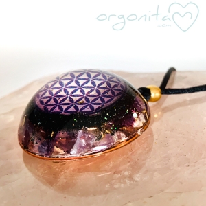 FLOR DE LA VIDA  - Colgante de Orgonite 5494