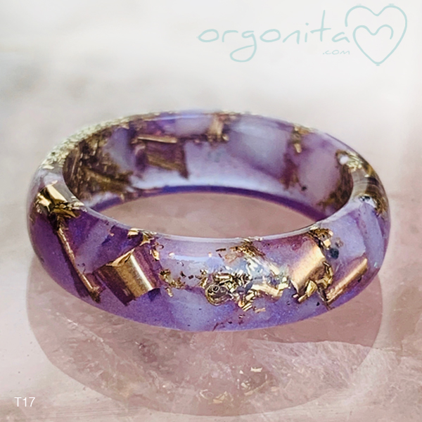 Anillo de orgonita con Cuarzo Blanco o lechoso de Montserrat barcelona