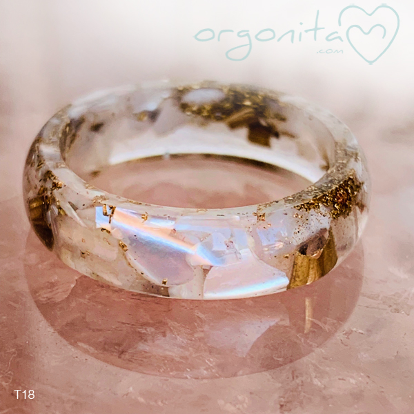 Anillo de orgonita con Madreperla o Nacar