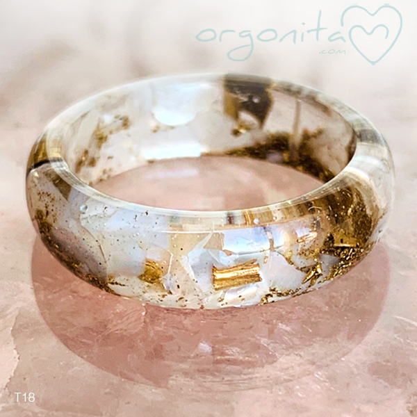 Anillo de orgonita con Madreperla o Nacar
