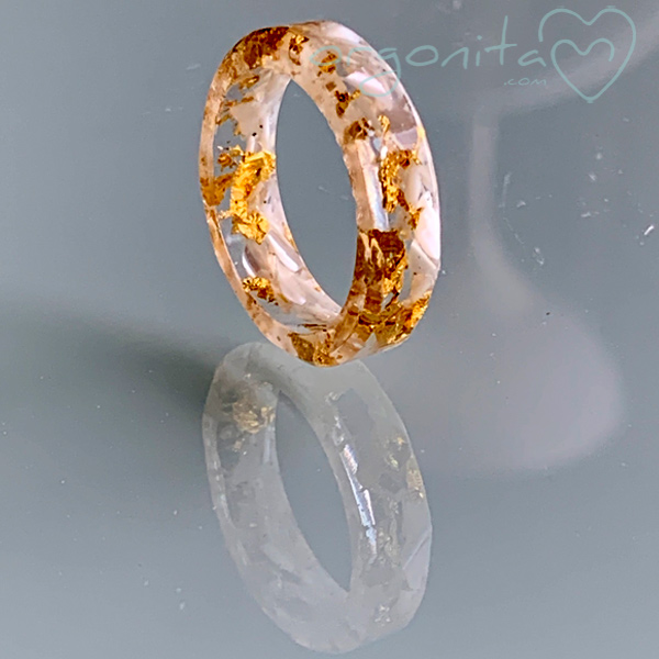 Anillo de orgonita con Madreperla o Nacar