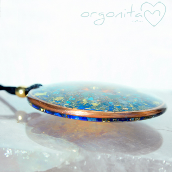 Comprar colgante de orgonita con ambar y Lapislazuli