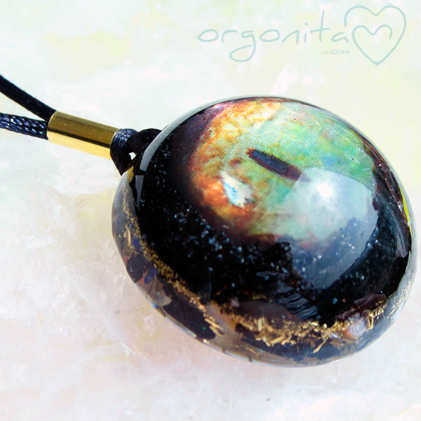 COmprar colgante de Orgonite u ORGONITA con Ojo de gato y turmalina negra