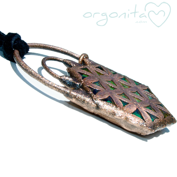 Comprar colgante electroformado de ORGONITA con la flor de la vida