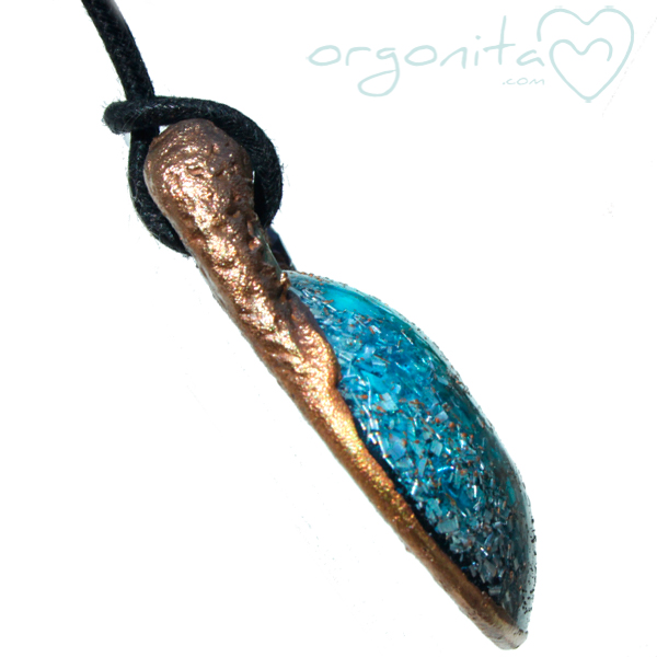 Comprar colgante de ORGONITA electroformado en cobre con Amatista