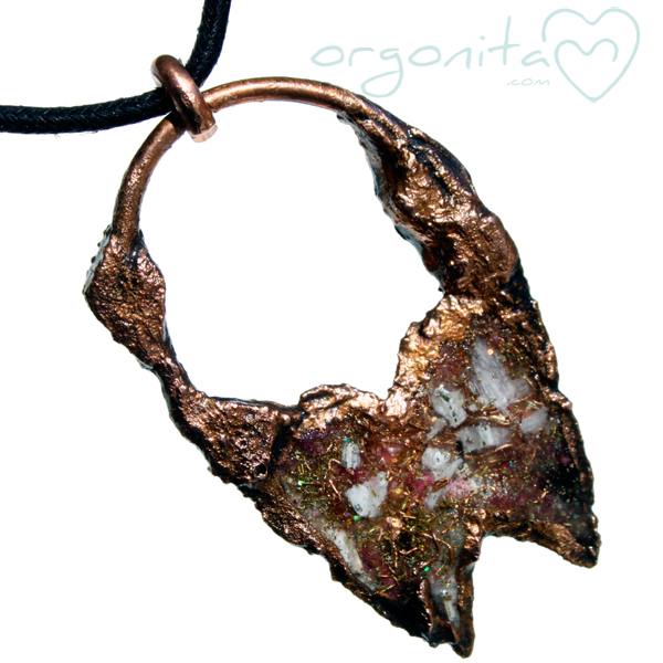 Comprar colgante de ORGONITA electroformado en cobre