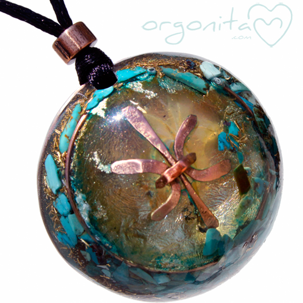 Comprar colgante de ORGONITA con simbolo de la Flor de Lis