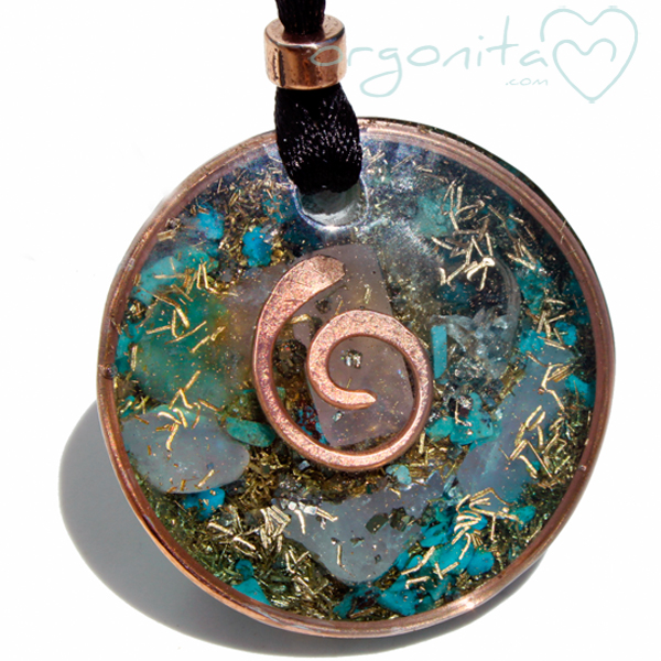 Comprar colgante de ORGONITA con simbolo de la Flor de Lis
