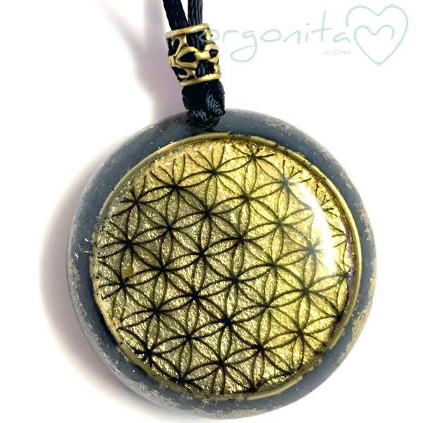 Comprar colgante de ORGONITA con la flor de la vida