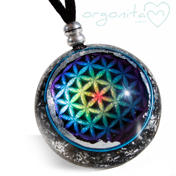 Comprar colgante de ORGONITA con la flor de la vida