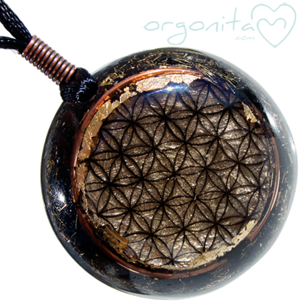 Comprar colgante de ORGONITA con la flor de la vida