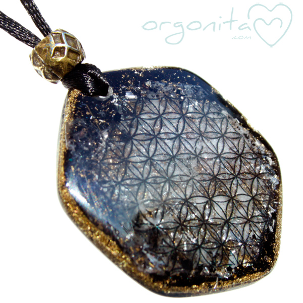 Comprar colgante de ORGONITA con la flor de la vida