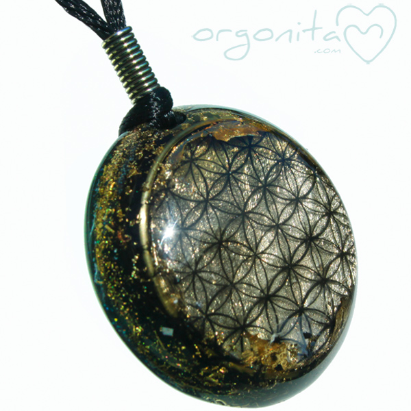 Comprar colgante de ORGONITA con la flor de la vida