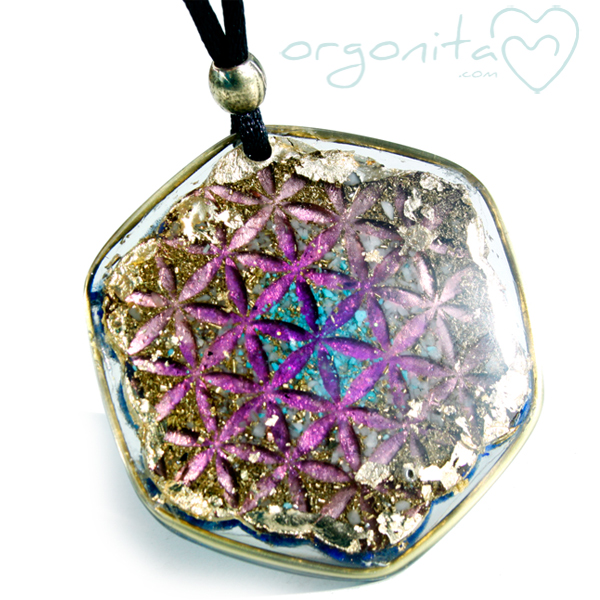 Comprar colgante de ORGONITA con la flor de la vida