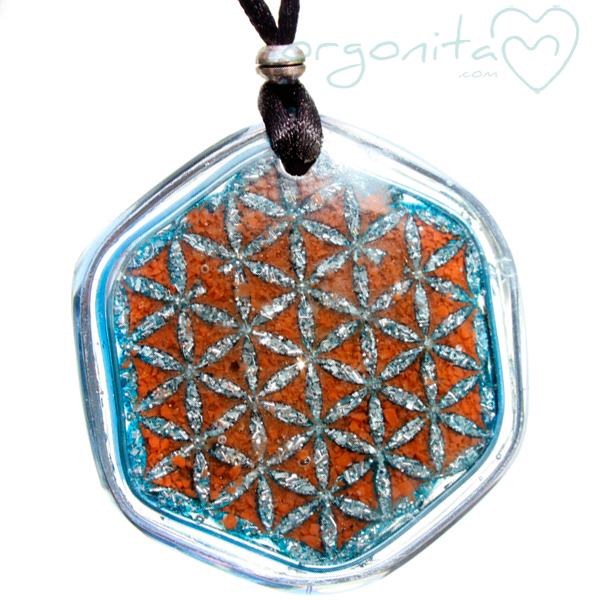 Comprar colgante de ORGONITA con la flor de la vida
