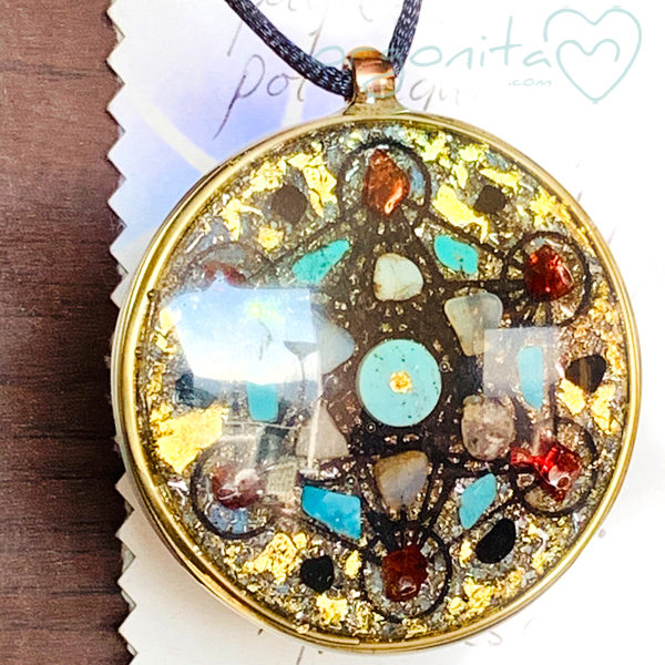 Colgante de Orgonite reversible- METATRON cubo cube