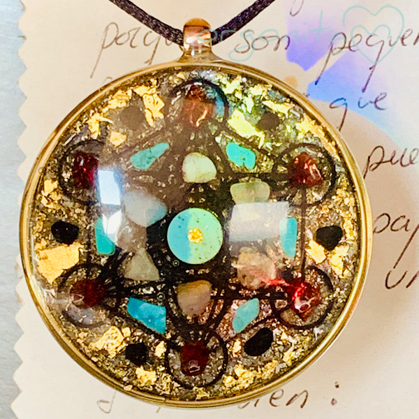 Colgante de Orgonite reversible- METATRON cubo cube