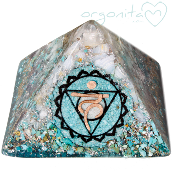 Piramide de orgonita chakra 5 - VISHUDA - chakra 5