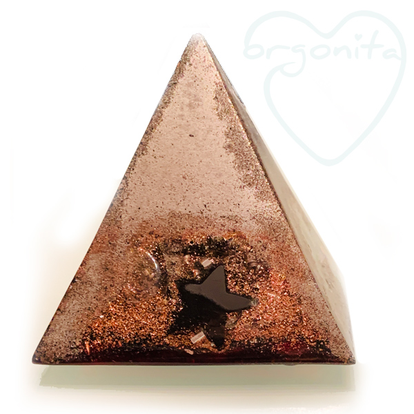 Anillo de orgonita con ESTRELLA NEGRA