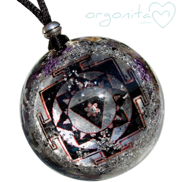 YANTRA GANESHA en colgante de orgonita