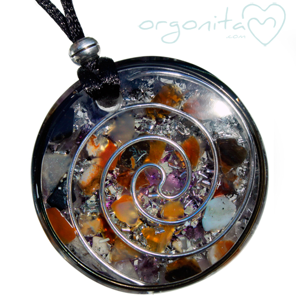 YANTRA GANESHA en colgante de orgonita