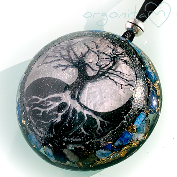 Comprar colgante de orgonita con yinyang bonsai y arbol de la vida