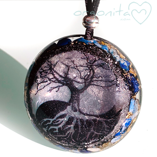Comprar colgante de orgonita con yinyang bonsai y arbol de la vida